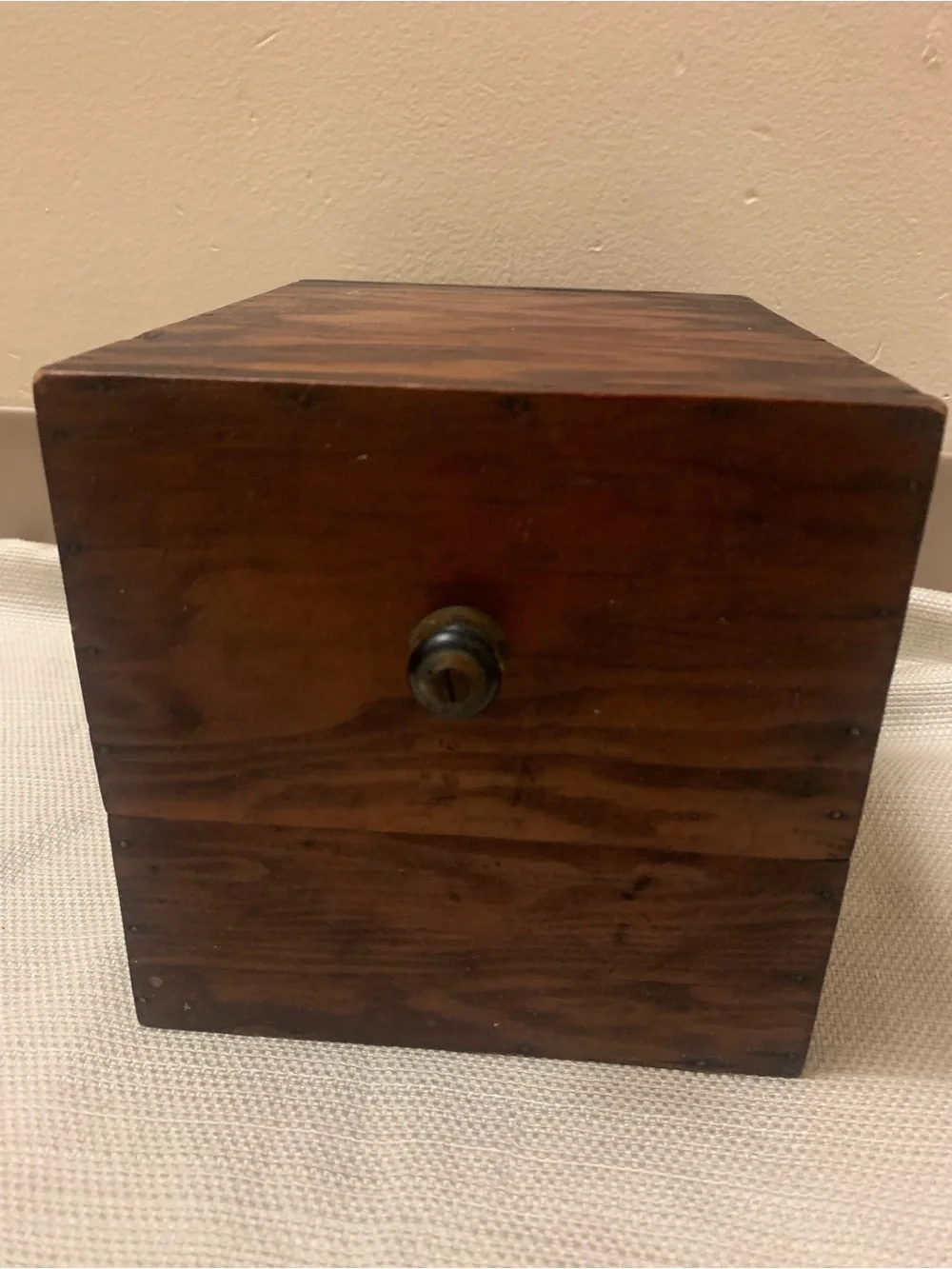Antique Wooden Recipe/Letter Organizer Box Primitive Folk Art 8 Slots Farmhouse